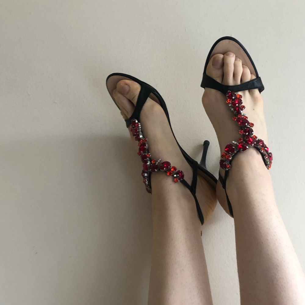 Zanotti crystal heels